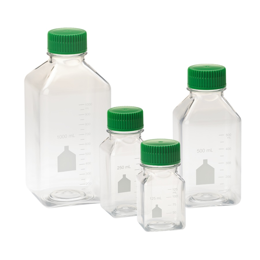 PET Square Media Bottles