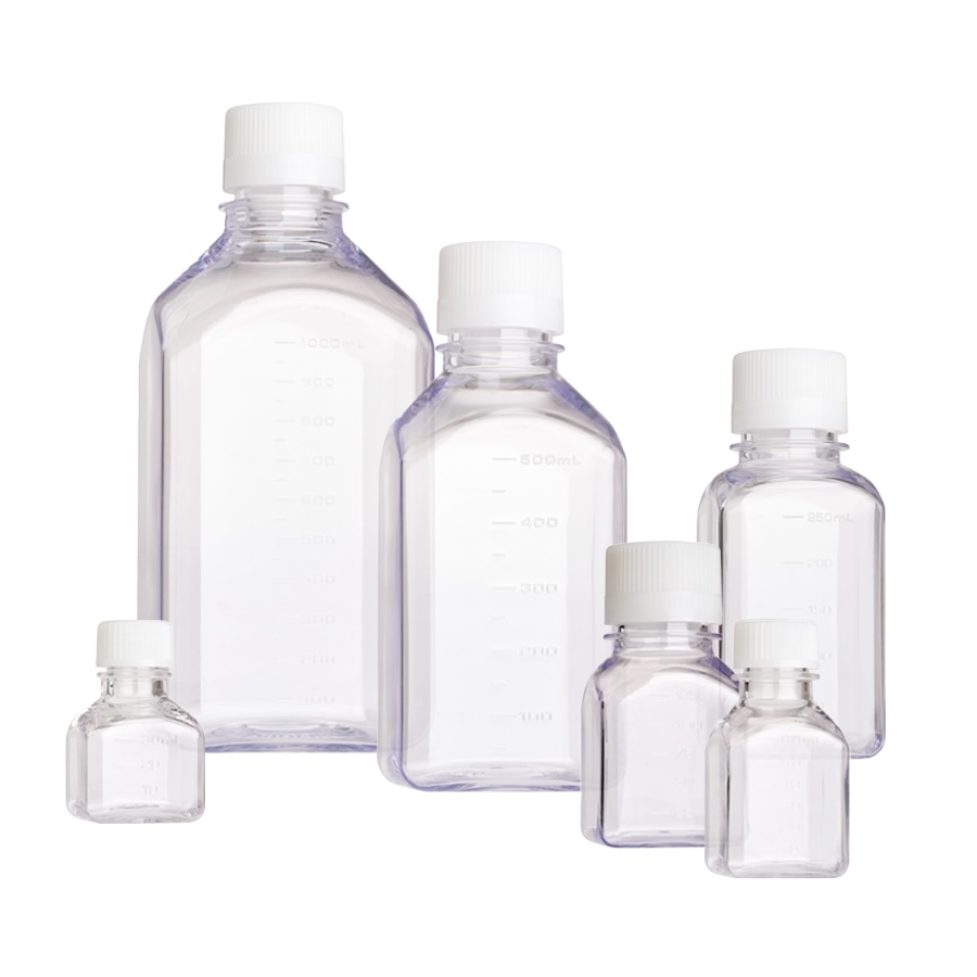 PETG Square Media Bottles