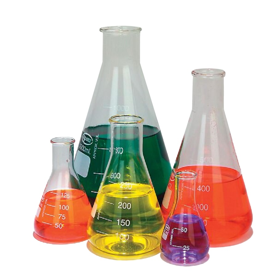 Glass Erlenmeyer Flasks,